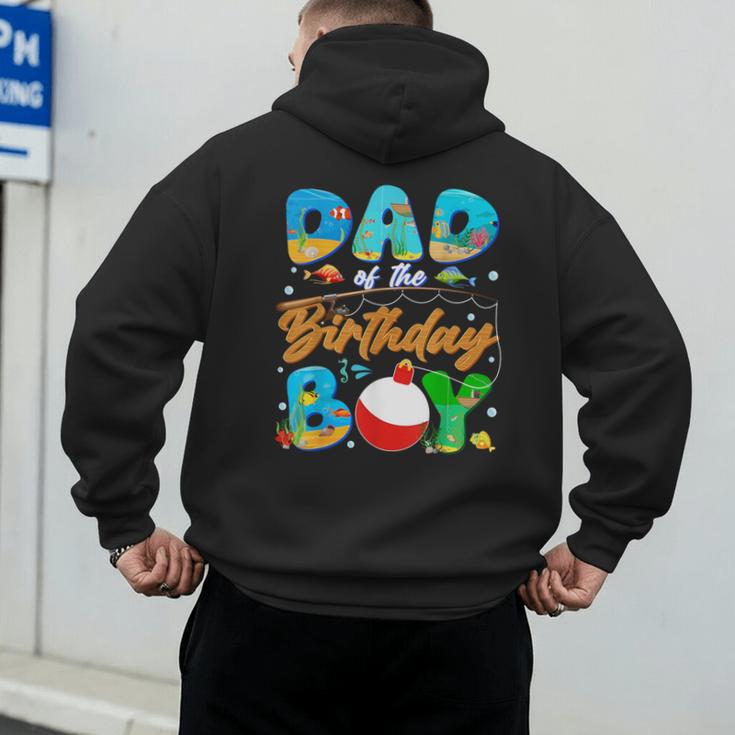 Dad Of The Birthday Boy Ofishally One Family Matching Party Men's Hoodie Back Print