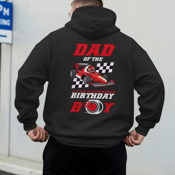 Dad Of The Birthday Boy Pit Crew Race Car Matching Family Men's Hoodie Back Print Dad Of The Birthday Boy Pit Crew Race Car Matching Family Men's Hoodie Back Print
