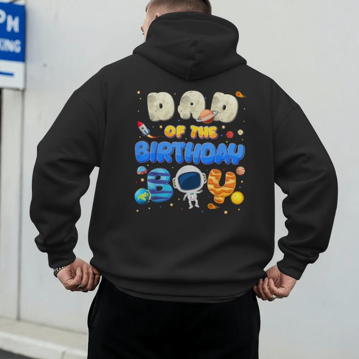 Dad Of The Birthday Boy Two The Moon Space Family Matching Men's Hoodie Back Print