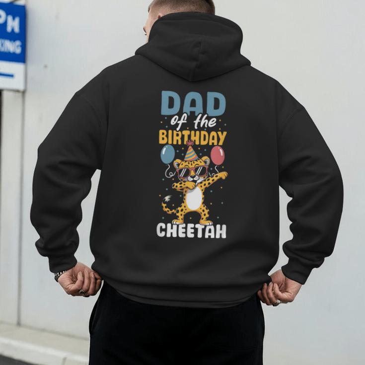 Dad Of The Birthday Girl Boy Cheetah Men's Hoodie Back Print