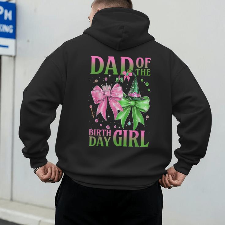 Dad Of The Birthday Girl Coquette Matching Family Party Men's Hoodie Back Print