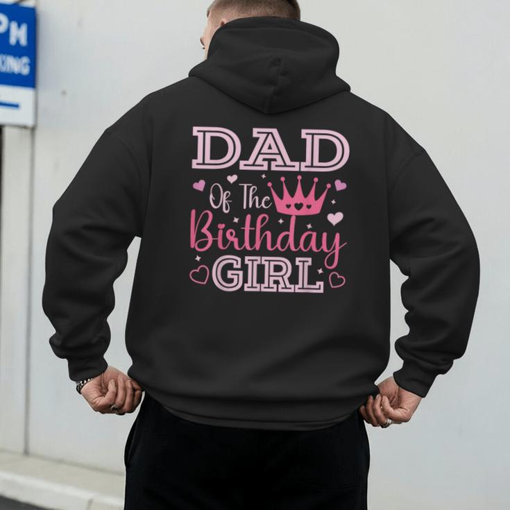 Dad Of The Birthday Girl Cute Pink Matching Family Party Men's Hoodie Back Print