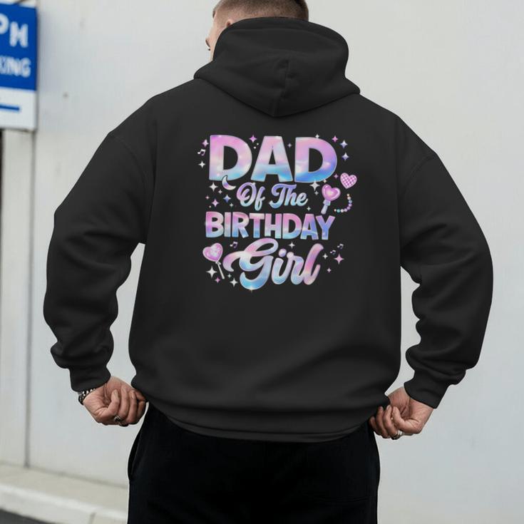 Dad Of The Birthday Girl Kpop Family Matching Party Men's Hoodie Back Print