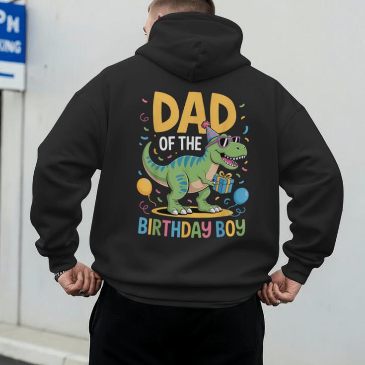 Dad Of The Birthday Party Outfit Dinosaur Squad Daddy Men's Hoodie Back Print Dad Of The Birthday Party Outfit Dinosaur Squad Daddy Men's Hoodie Back Print