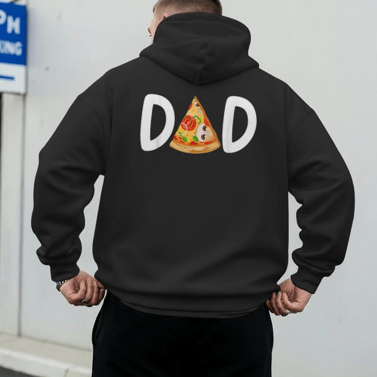 Dad Birthday Pizza 1st Birthday Pizza Family Matching Men's Hoodie Back Print