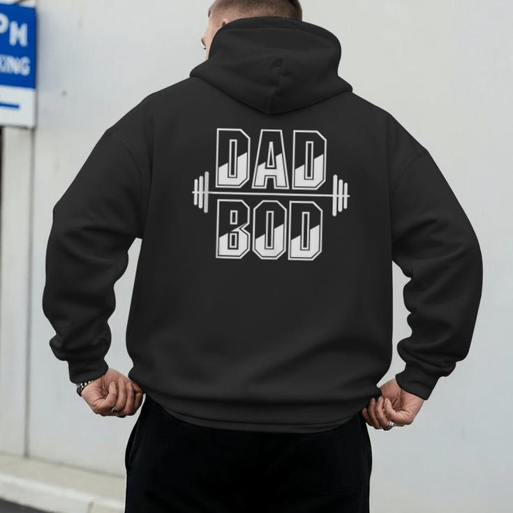 Dad BOD Gym Workout Small Men's Hoodie Back Print