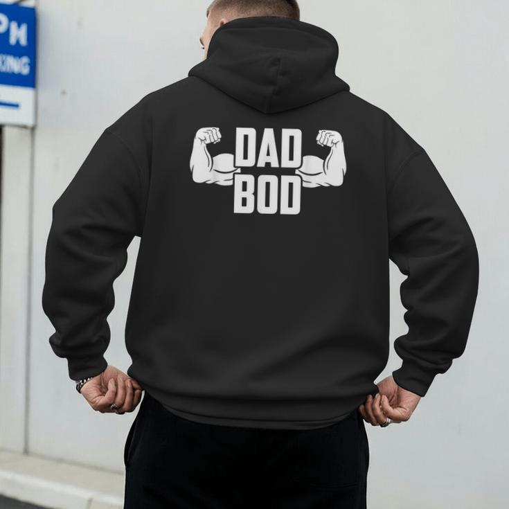 Dad Bod Muscle Strong Man Daddy Fathers Day Men's Hoodie Back Print