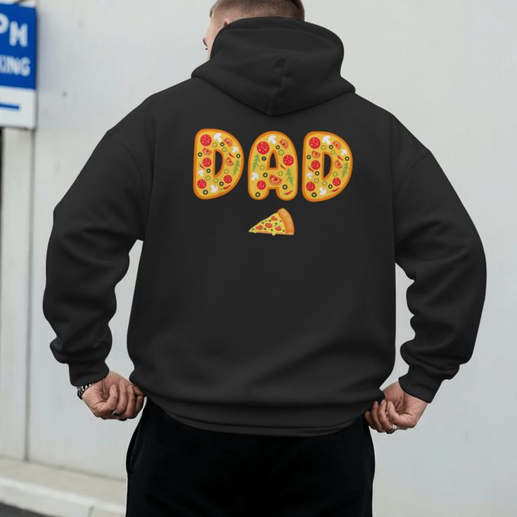 Dad Daddy Matching Birthday Squad Crew Pizza Family Men's Hoodie Back Print