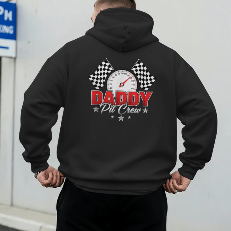 Dad Daddy Pit Crew Race Car Birthday Racing Party Men's Hoodie Back Print