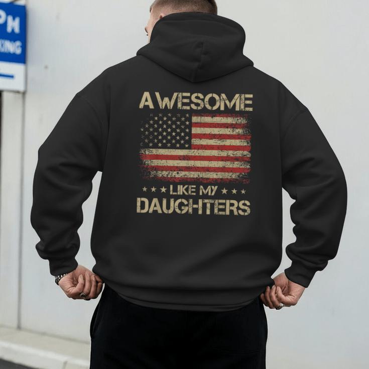 Dad From Daughter Awesome Like My Daughters Men's Hoodie Back Print