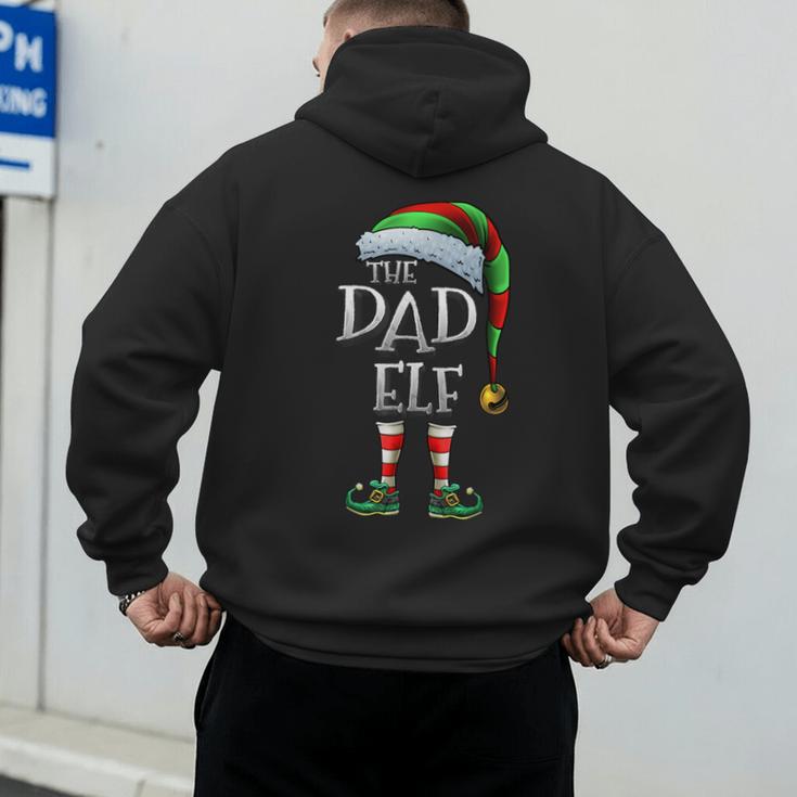 The Dad Elf Shirt Matching Family Dad Christmas Elf Men's Hoodie Back Print