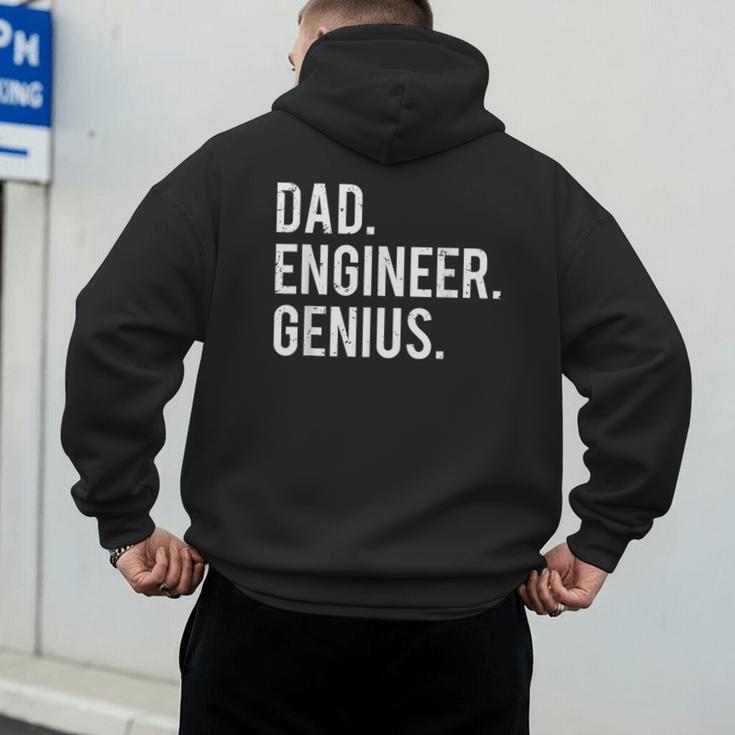 Dad Engineer Genius Cute Engineering Father Men's Hoodie Back Print