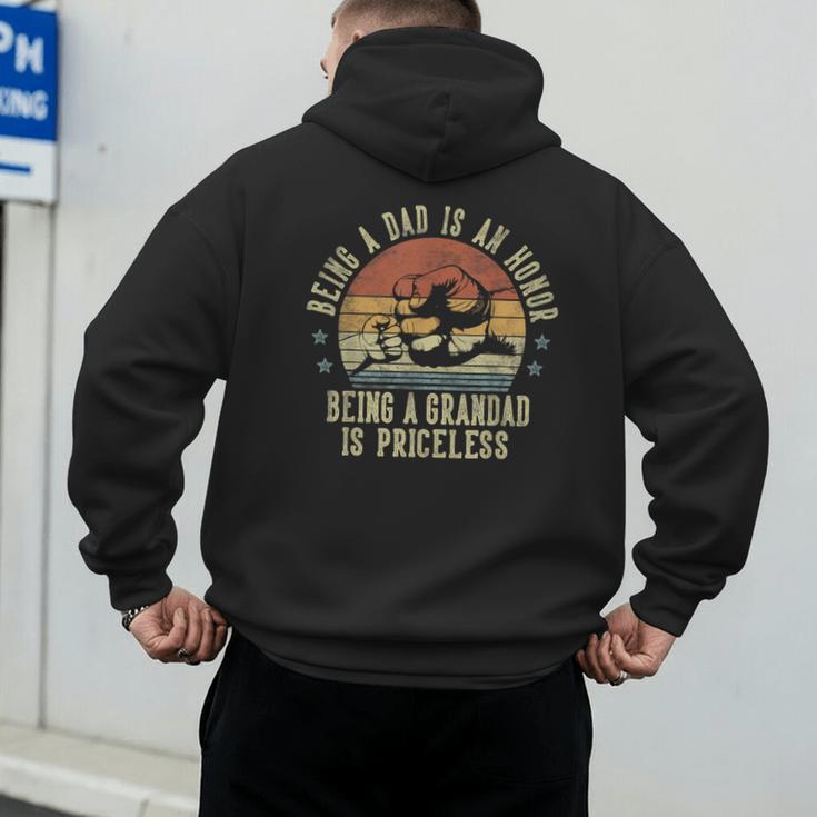Being A Dad Is An Honor Being A Grandad Is Priceless Grandad Men's Hoodie Back Print