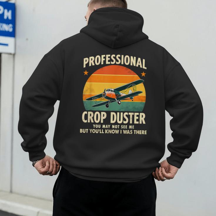 Dad Joke Farter Professional Crop Duster Men's Hoodie Back Print