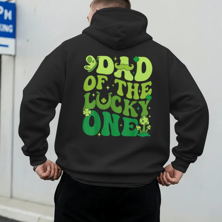 Dad Of The Lucky One Saint Patrick's Day Children Birthday Men's Hoodie Back Print