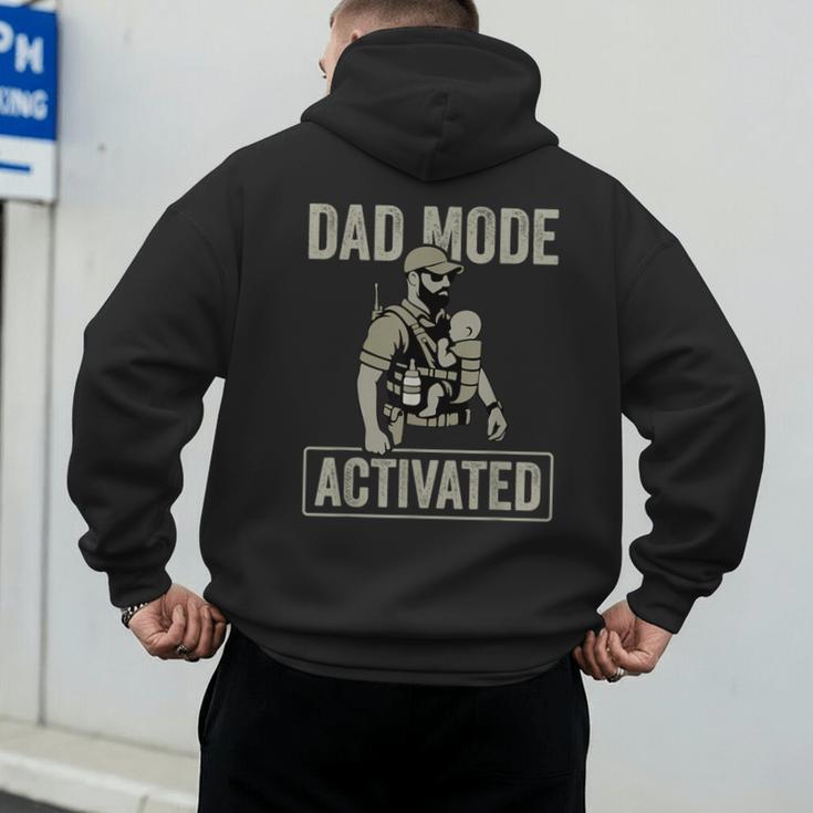 Dad Mode Activated Tactical Baby Carrier Military Father Men's Hoodie Back Print Dad Mode Activated Tactical Baby Carrier Military Father Men's Hoodie Back Print