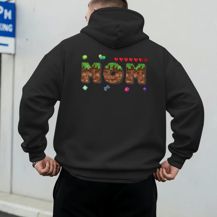 Dad And Mom Of The Birthday Boy Pixel Game Matching Family Men's Hoodie Back Print