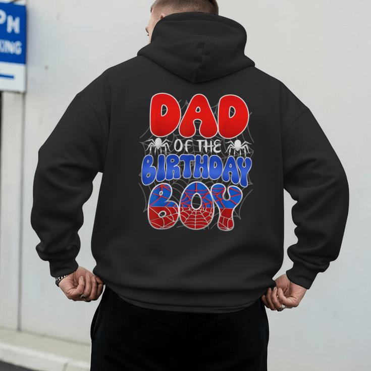 Dad And Mom Birthday Boy Spider Family Matching Men's Hoodie Back Print
