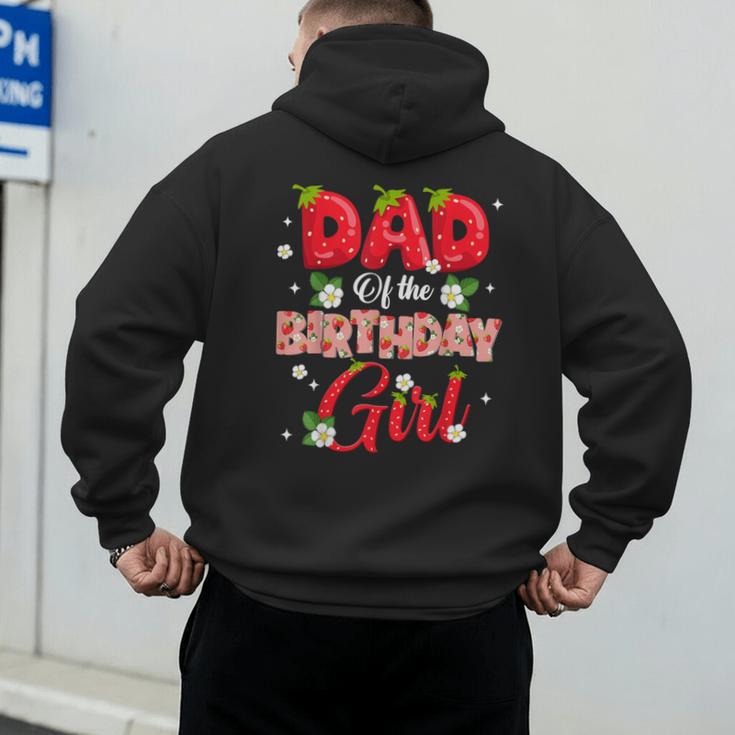 Dad And Mom Birthday Girl Strawberry Berry Sweet One Two Men's Hoodie Back Print