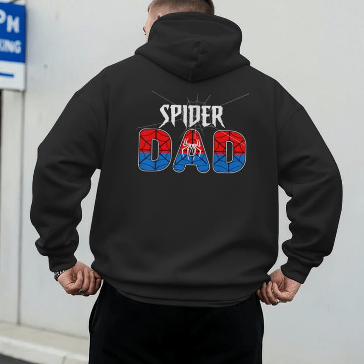 Dad And Mom Spider Family Matching Birthday Halloween Men's Hoodie Back Print