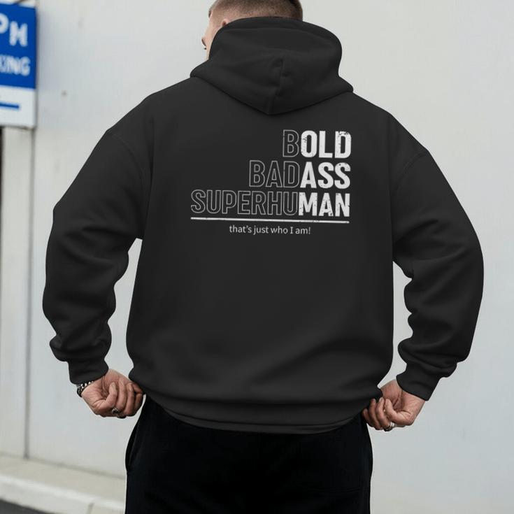 Dad Old Man Grandpa Gag Birthday Fathers Day Dad Men's Hoodie Back Print