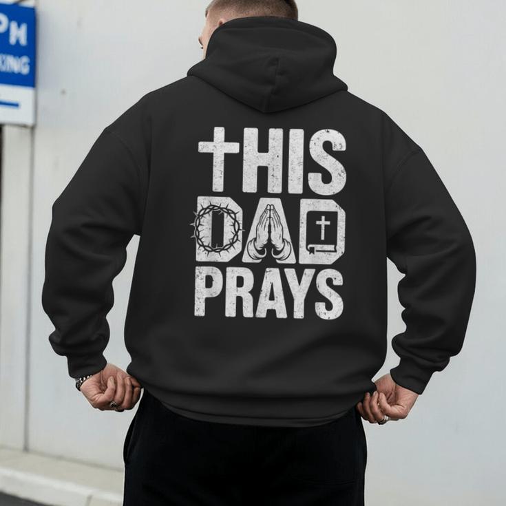 This Dad Pray Religious Vintage Father's Day Christian Daddy Men's Hoodie Back Print