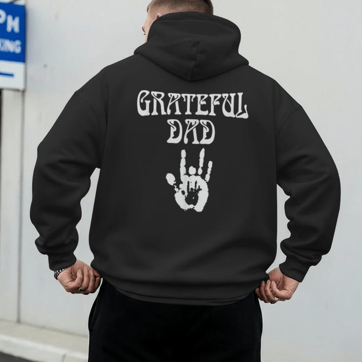 Dad Retro Distressed Grateful Dad Men's Hoodie Back Print