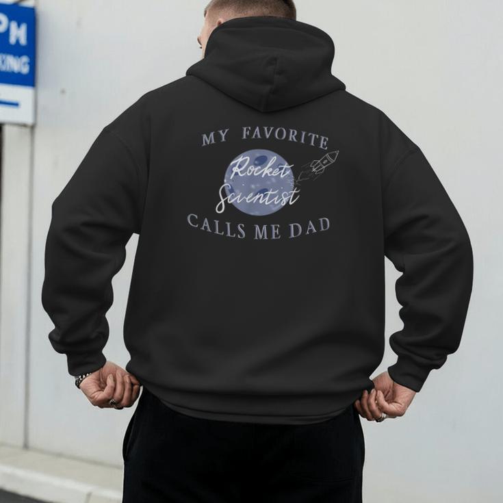 Dad Rocket Scientist Men's Hoodie Back Print