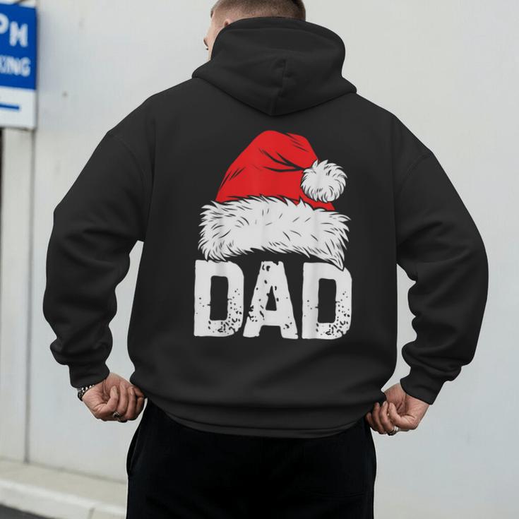 Dad Santa Christmas Family Matching Pajamas Papa Xmas Father Short Sleeve Men's Hoodie Back Print