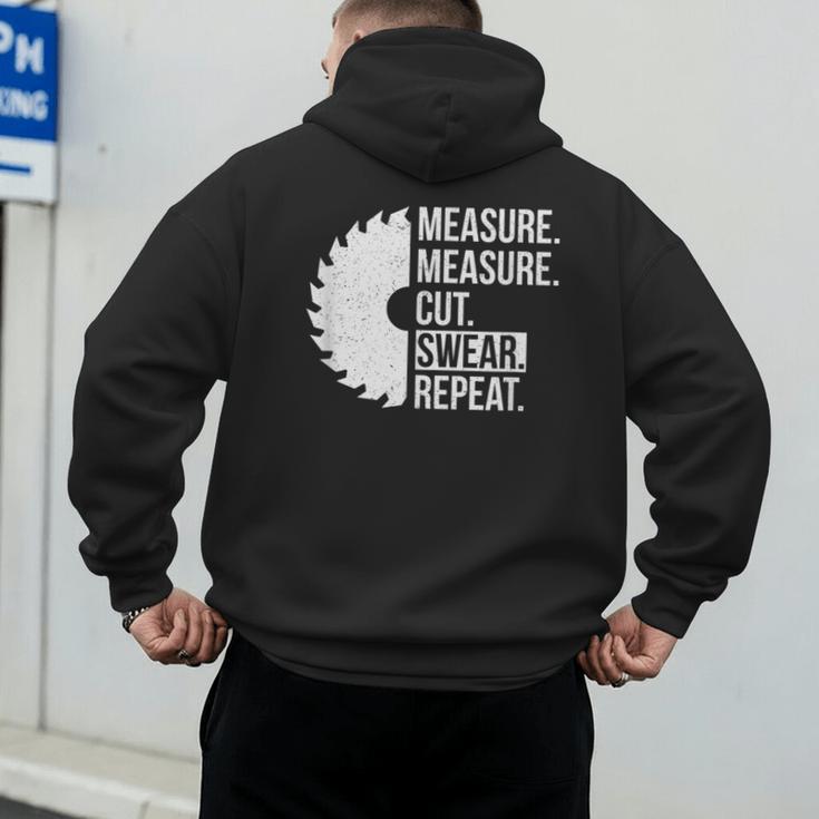 Dad Shirt Measure Cut Swear Handyman Father Day Tshirt Men's Hoodie Back Print Dad Shirt Measure Cut Swear Handyman Father Day Tshirt Men's Hoodie Back Print