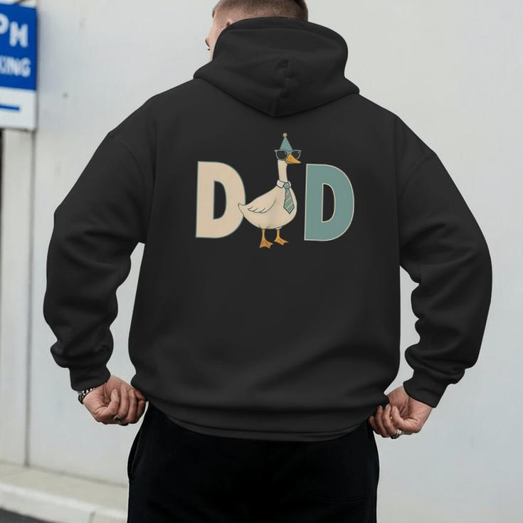 Dad Silly Goose 1st Birthday Family Matching Pocket Men's Hoodie Back Print