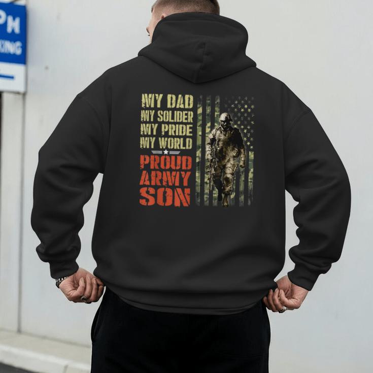 My Dad Is A Soldier Hero Proud Army Son US Military Men's Hoodie Back Print My Dad Is A Soldier Hero Proud Army Son US Military Men's Hoodie Back Print