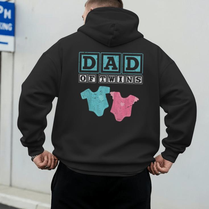 Dad Of Twins Family Daddy Fathers Day Future Parents Men's Hoodie Back Print Dad Of Twins Family Daddy Fathers Day Future Parents Men's Hoodie Back Print