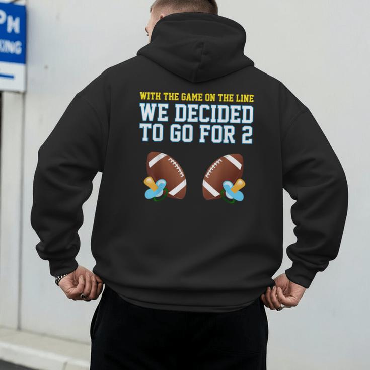 Dad Of Twins TShirt Men's Hoodie Back Print