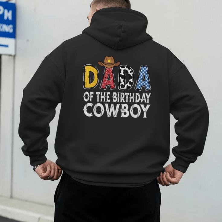 Dada 1st Birthday Cowboy Western Dada Birthday Boy Men's Hoodie Back Print