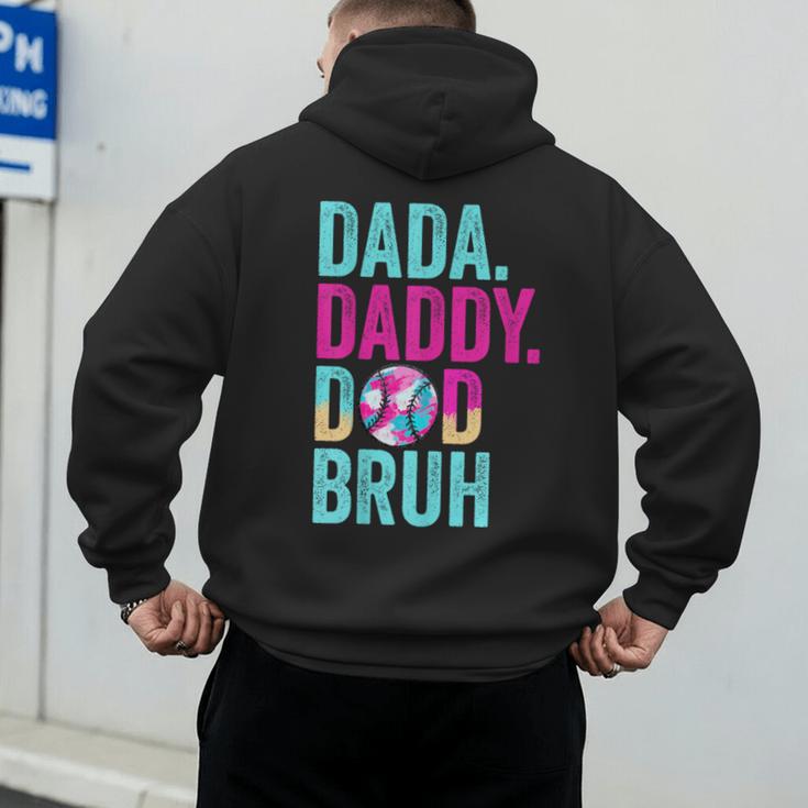 Dada Daddy Dad Bruh Baseball Drip Ice Cream Dad Bruh Men's Hoodie Back Print