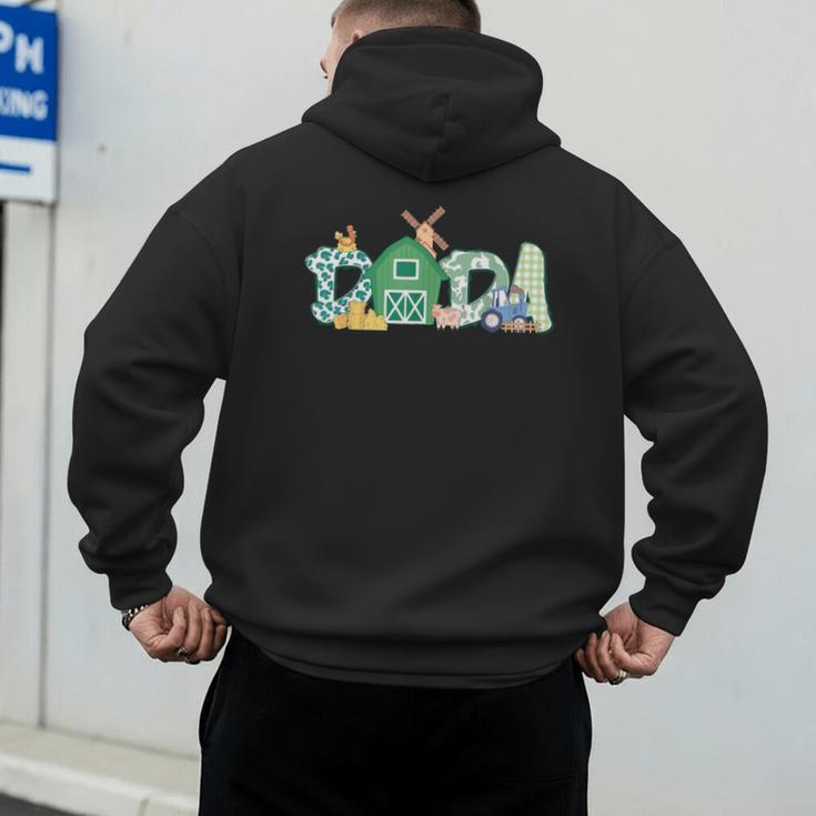 Dada Farm Animal Birthday Family Matching Party Dad Father Men's Hoodie Back Print Dada Farm Animal Birthday Family Matching Party Dad Father Men's Hoodie Back Print