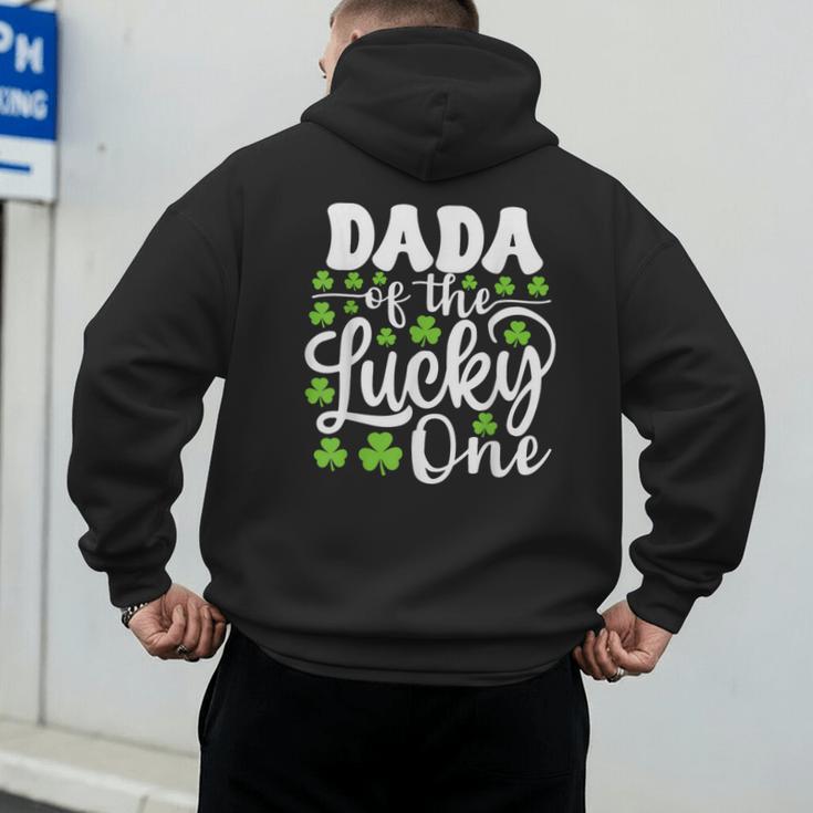 Dada Of The Lucky One First Birthday St Patrick's Day Men's Hoodie Back Print