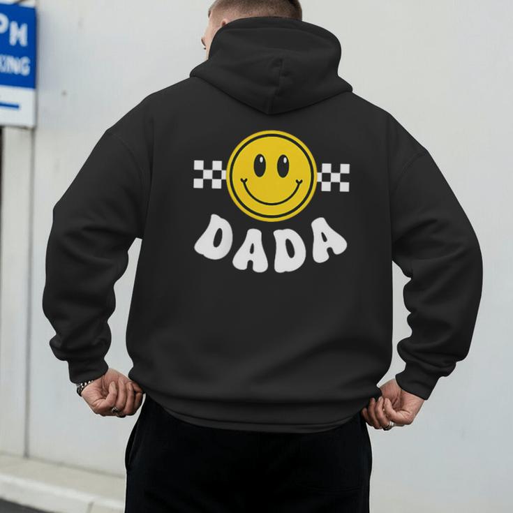 Dada One Happy Dude Birthday Theme 1st Family Matching Mom Men's Hoodie Back Print
