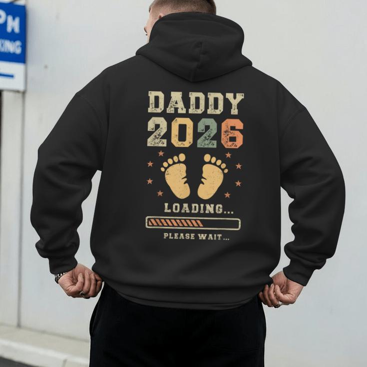 Daddy 2026 Loading Baby Announcement Expecting Dad To Be Men's Hoodie Back Print