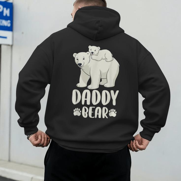 Daddy Bear And Cub Polar Bear Men's Hoodie Back Print