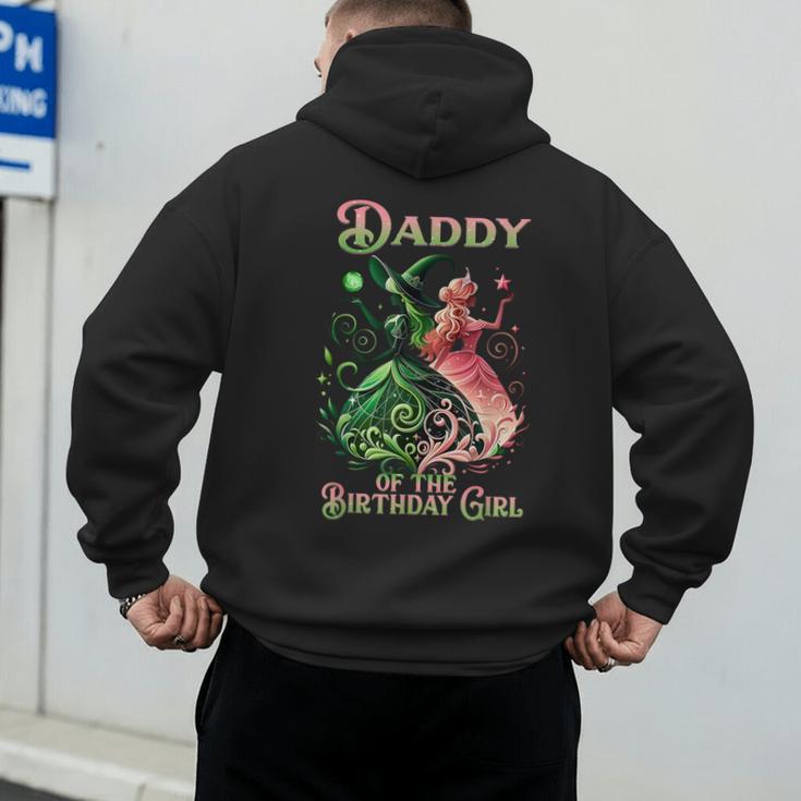 Daddy Of The Birthday Girl Pink And Green Family Matching Men's Hoodie Back Print