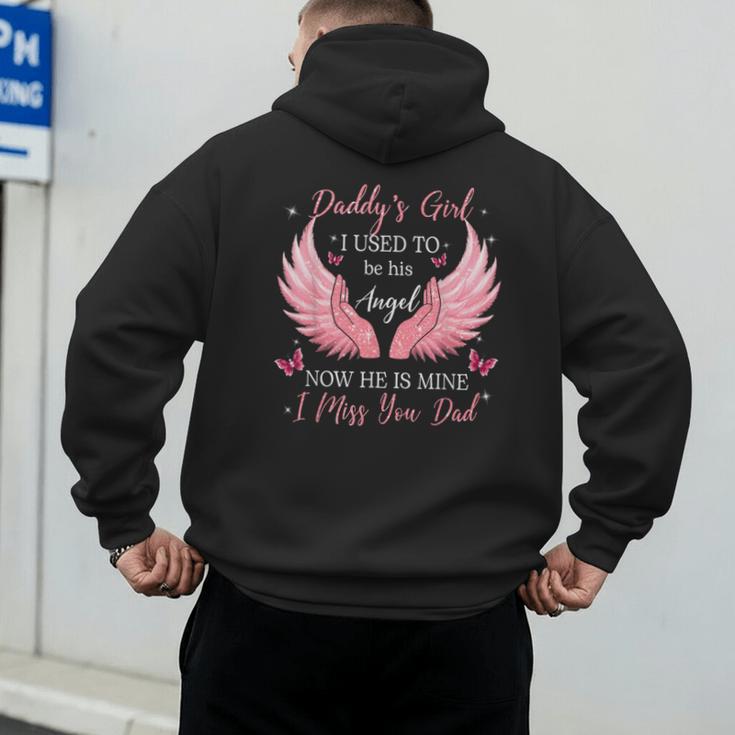 Daddy Girl I Used To Be His Angel Now He Is Mine Men's Hoodie Back Print