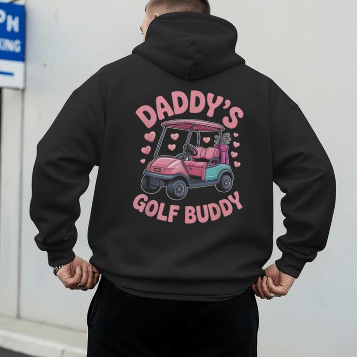Daddy's Golf Buddy Cute Family Golfer Sport Fan Tee Matching Men's Hoodie Back Print