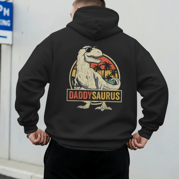 Daddysaurus Shirt T-Rex Dad Dinosaur Men's Hoodie Back Print