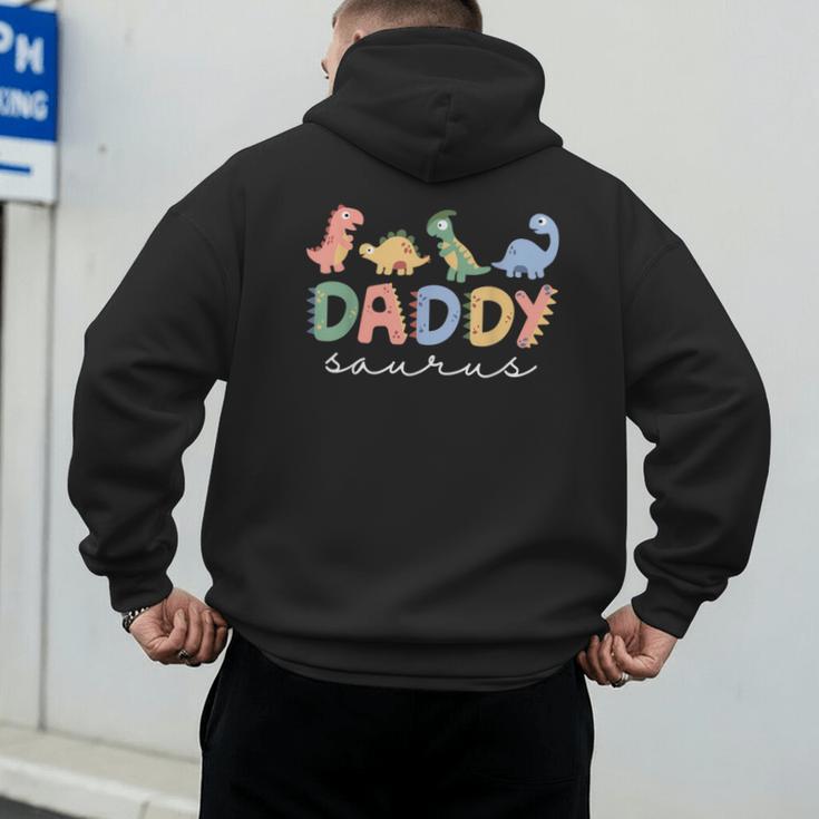 DaddysaurusRex Dinosaur Dad Daddy Saurus Family Men's Hoodie Back Print