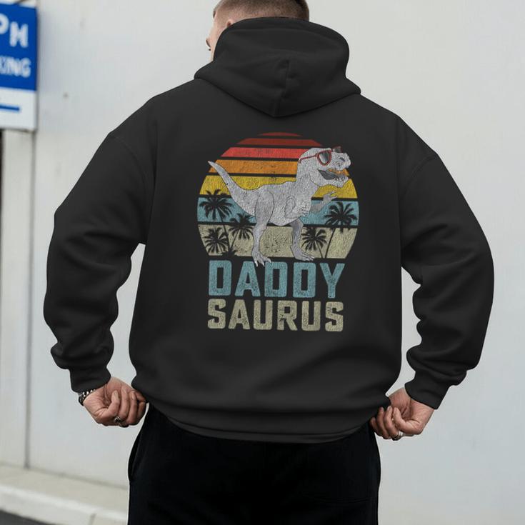 DaddysaurusRex Dinosaur Daddy Saurus Family Matching Men's Hoodie Back Print