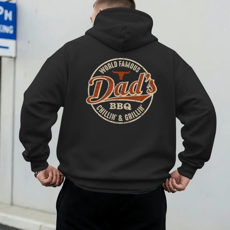 Dad's BBQ Chilling And Grilling Vintage Men's Hoodie Back Print Dad's BBQ Chilling And Grilling Vintage Men's Hoodie Back Print