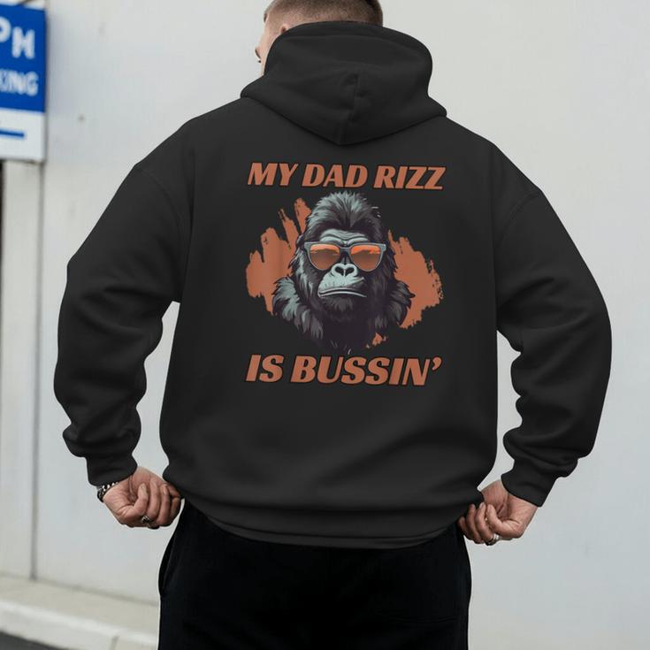 Dad's Birthday Father's Day Dad RIzz Is Bussin' Men's Hoodie Back Print