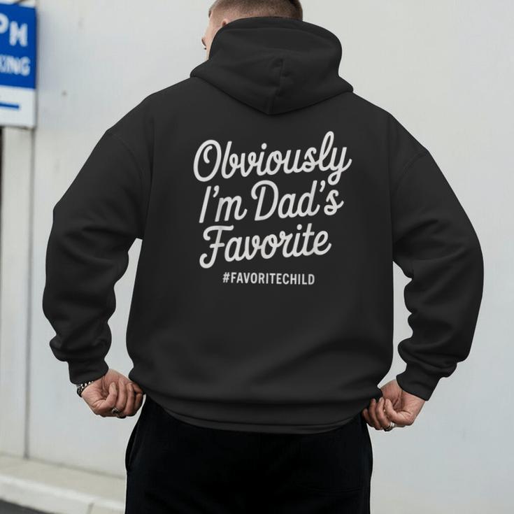 Dads Favorite Son Daughter I'm Dad's Favorite Men's Hoodie Back Print Dads Favorite Son Daughter I'm Dad's Favorite Men's Hoodie Back Print